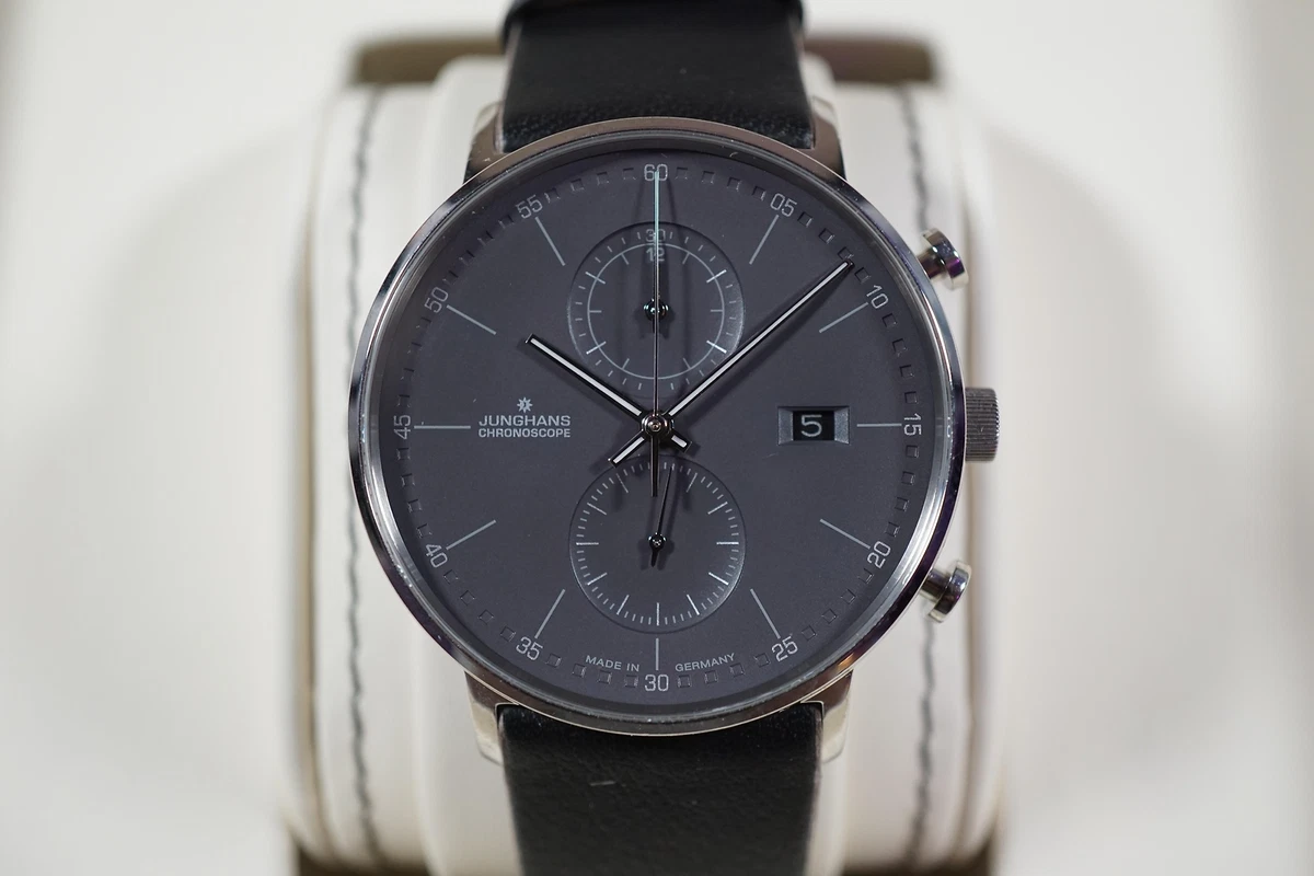 Junghans Form C 4876.00 Grey Dial Chronoscope Quartz Watch
