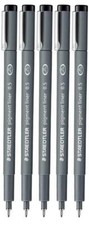 0.5 mm Pigment Liner Fineliner Sketching Drawing Drafting Pens Pack of 5