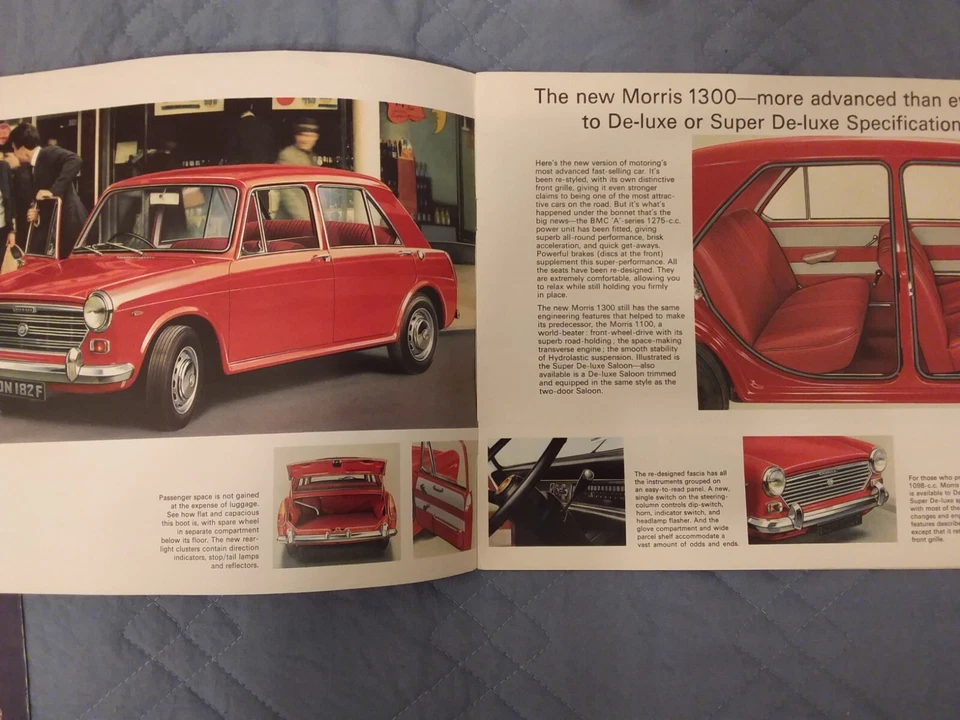 MORRIS 1300 INCORPORATING 1100 Mk II BROCHURE ILLUSTRATIVA  1971  IN INGLESE - Immagine 2 di 4