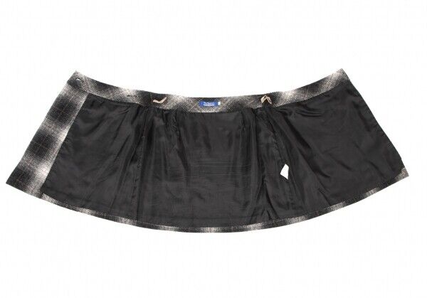 BURBERRY BLUE LABEL Wool Check Wrap Mini Skirt Size 36(K BURBERRY BLUE LABEL Wool Check Wrap Mini Skirt Size 36(K