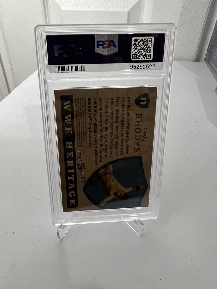 2008 Topps Wwe Heritage IV Cody Rhodes Rc #11 Psa 8 Pop 1 - Image 4 of 4