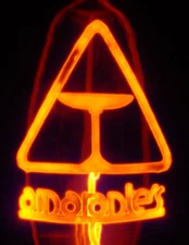 RARE AEROLUX ADVERTISING GLOWLAMP "AMARADTE'S CENTER", WORKING PERFECTLY!