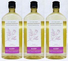 3 Bath  Body Works Aromatherapy ROSE LAVENDER Body Wash Foam Bath 10 oz