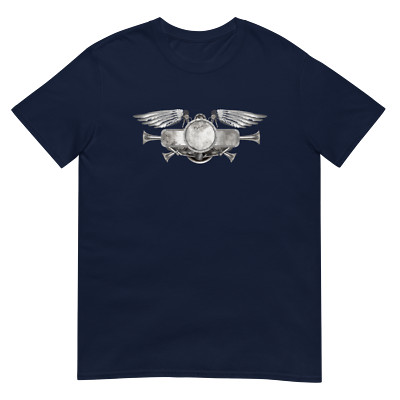 Steampunk Wings Old Auto Spare Parts Car T-Shirt Black, Navy, Gray, White 