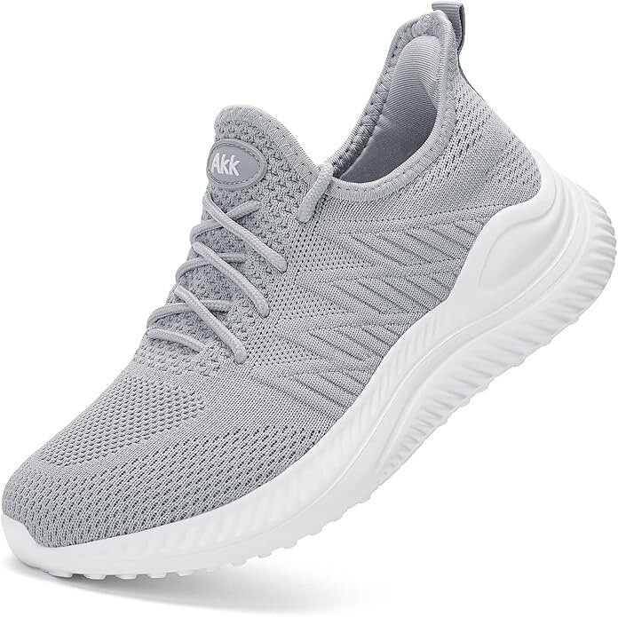 New Akk Womens Peach Memory Foam Lightweight Walking Sneakers US