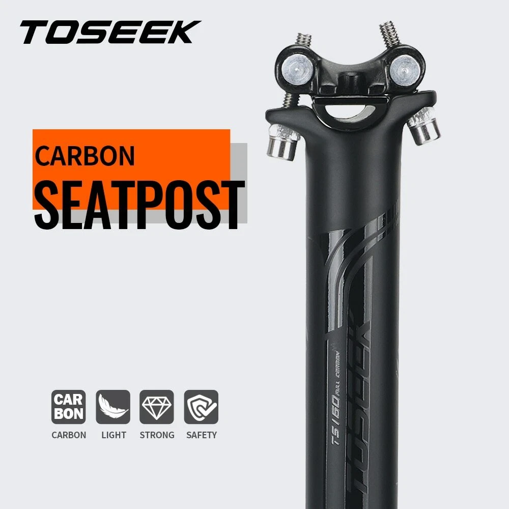 Matte MTB Road Bike Seat post Offset0mm Bicycle Seat Post Length 400mm Bike Part