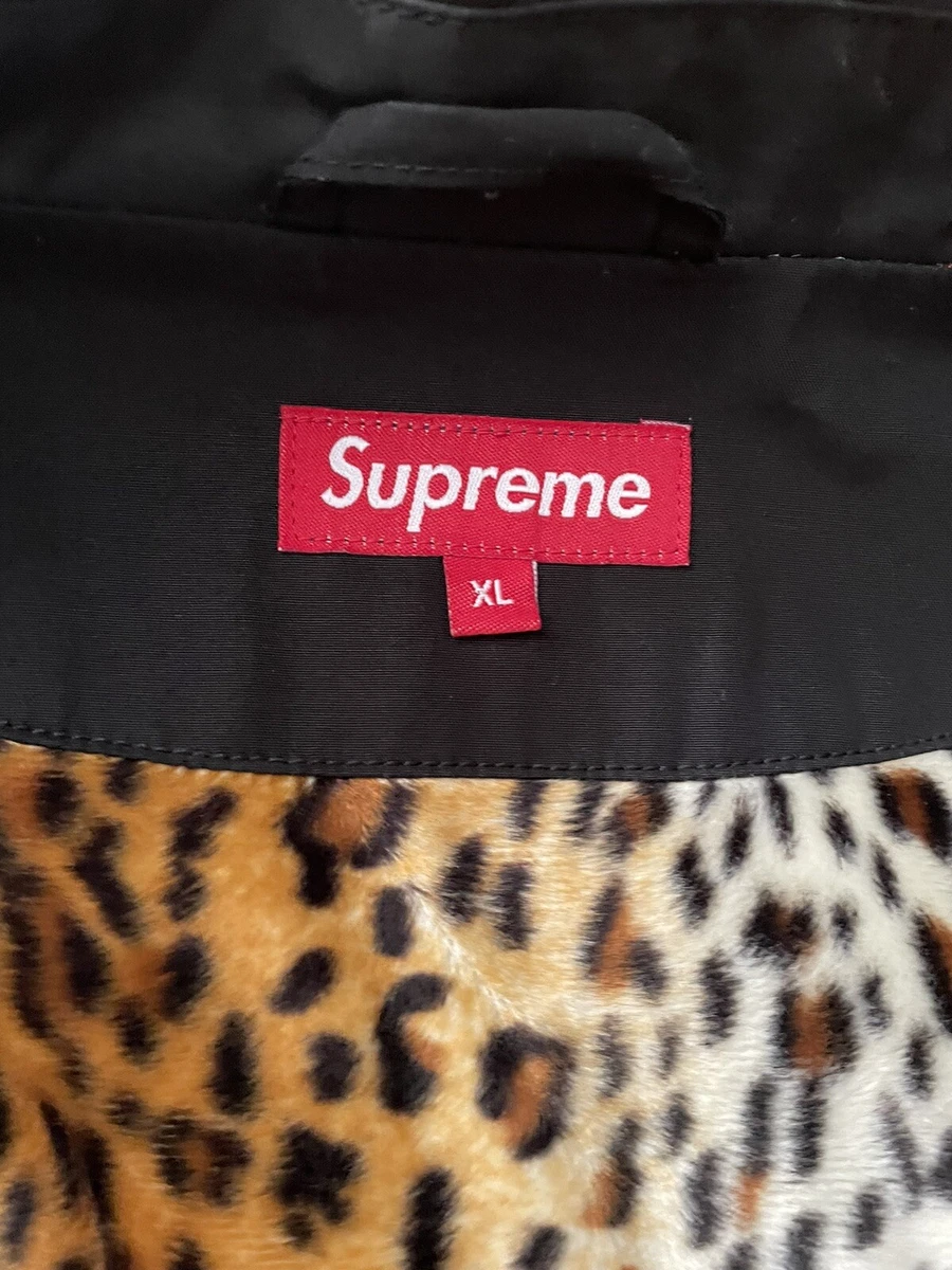 Supreme FW 2010 Leopard Lined Coaches Jacket Size XL Box logo Varsity Trench