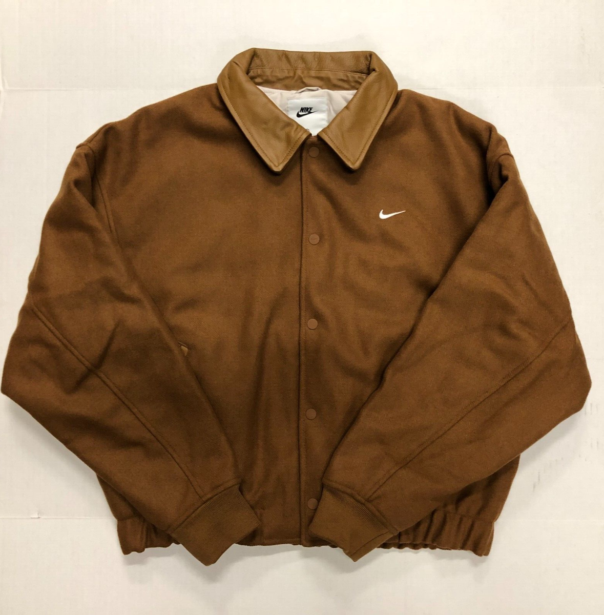 Nike ブラウン ジャケット Mサイズ Nike Air Varsity Jacket Wool Leather Tan Brown FZ1168-281 Size