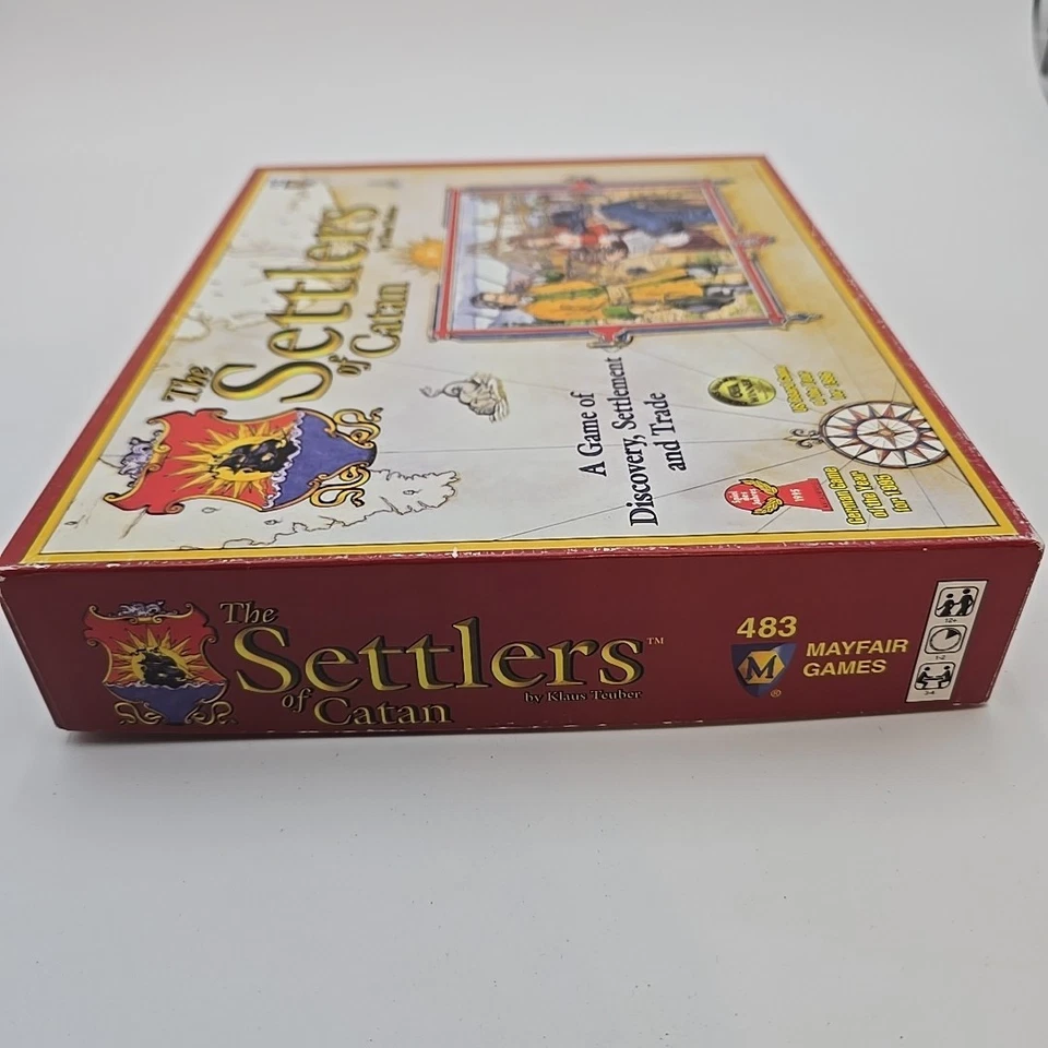 1997 The Settlers Of Catan  Game Of The Year New Open Box Complete Adult Owned - Image 3 of 4