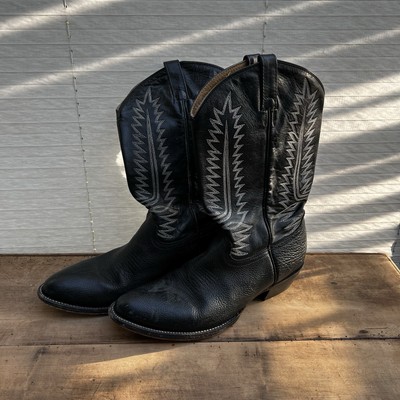 Schwarze Cowtown Cowboy Stiefel, Größe 46,5-47.