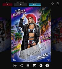 VIDEOGAME Topps WWE Slam 25 - NXT NO MERCY Silver Signature - FALLON HENLEY