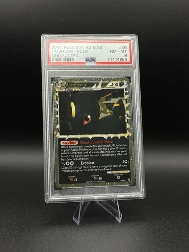 Pokémon Umbreon TCG Prime Undaunted Holo Card 86/90 PSA 8
