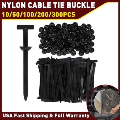 10/50/100 Nylon GM Zip Tie Heavy Buckles Duty Self-Locking Nylon Zip Tie Bracket