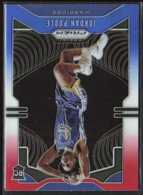 Jordan Poole 2019-20 Panini Prizm - Red White & Blue Prizm (RC) Warriors 