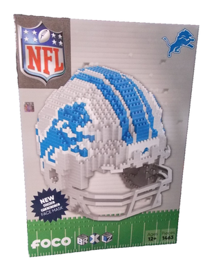 NFL Detroit Lions Helmet Shaped BRXLZ 3-D Puzzle 1463 Pieces by