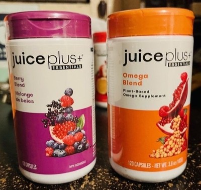JUICE PLUS+ ESSENTIALS Combo - 240 Caps: 1 Berry Blend & 1 Omega Blend - 10/27!