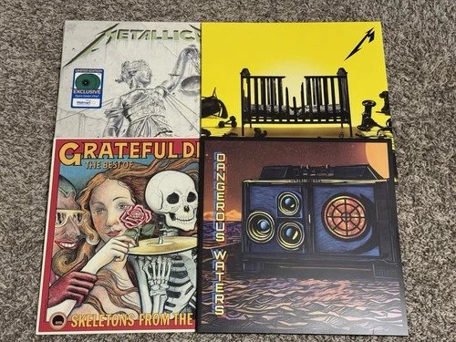 Lot of 4 Vinyl Records Metallica Grateful Dead, Justice Album Still Sealed.