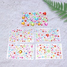 5 Sheets Self-adhesive Rhinestone Stickers Crystals for Crafts Phone Decoration