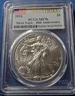 2016 30th Anniversary American Silver Eagle PCGS MS70 First Strike Flag Label