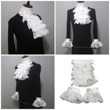 False Collar Wrist Cuffs Renaissance Detachable Ruffle Collar for Stage Show
