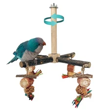 360° Rotating Bird Perch with Chew Toys for Small Medium Birdsttttttttttttttt...