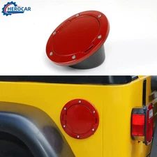 Replaced Fuel Tank Gas Cap Door Cover Trim Red For Jeep Wrangler TJ Accessories