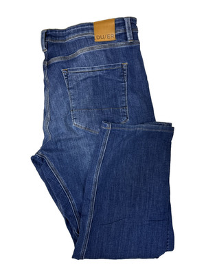 DUER Performance Denim Jeans Stretch Blue Wash 40x27 Hemmed