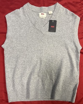 LEVI S Loose Sweater Vest | Men s Size (S) | Heather Grey