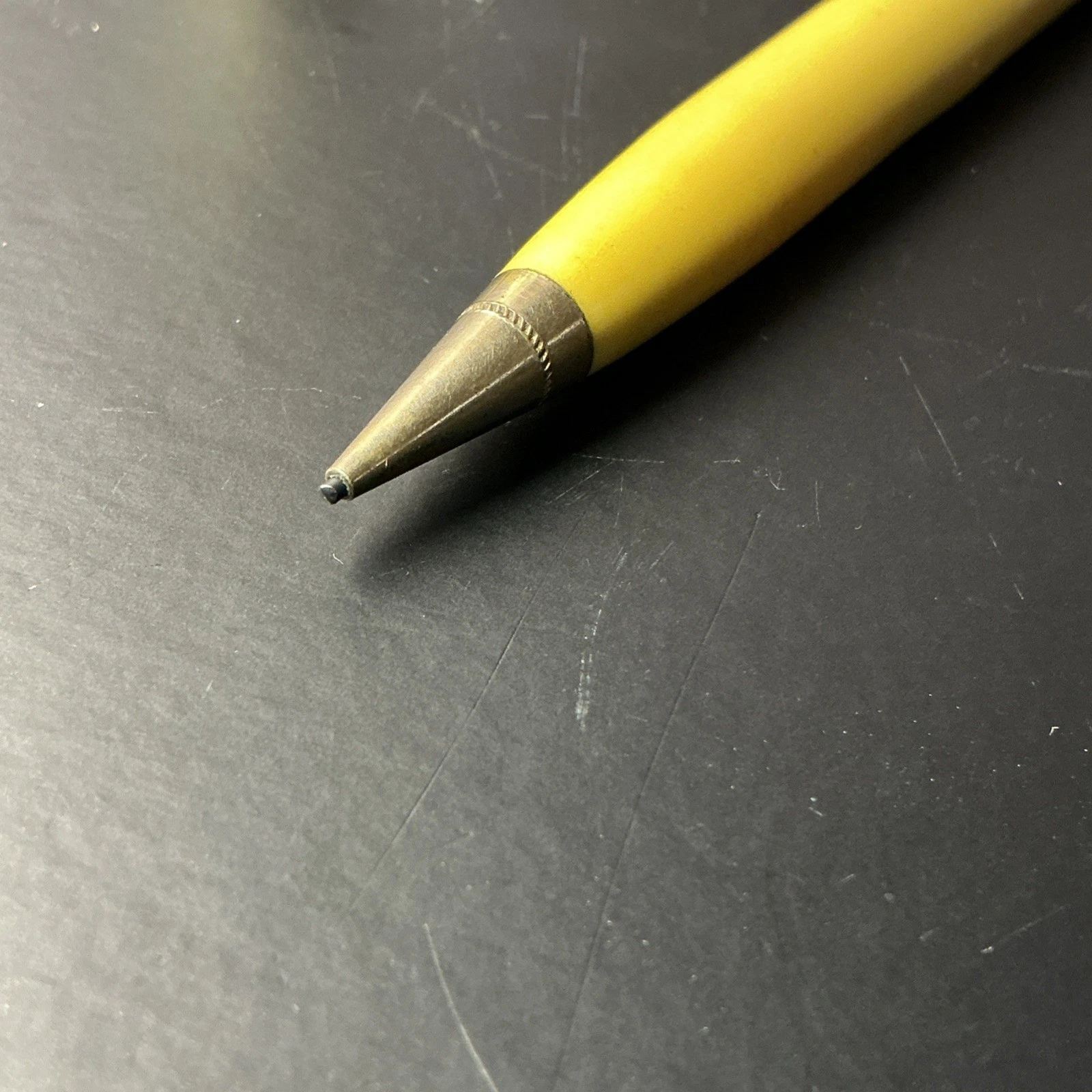 Vintage 1930s-40s Stratford Rare Yellow Celluloid Fountain Pen -Lever Filler 14K - product detail image 3