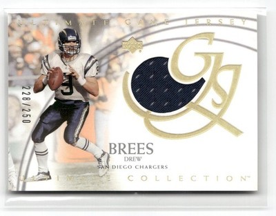 2003 Upper Deck Ultimate Collection #UJBR Drew Brees Ultimate Game Jerseys #/250