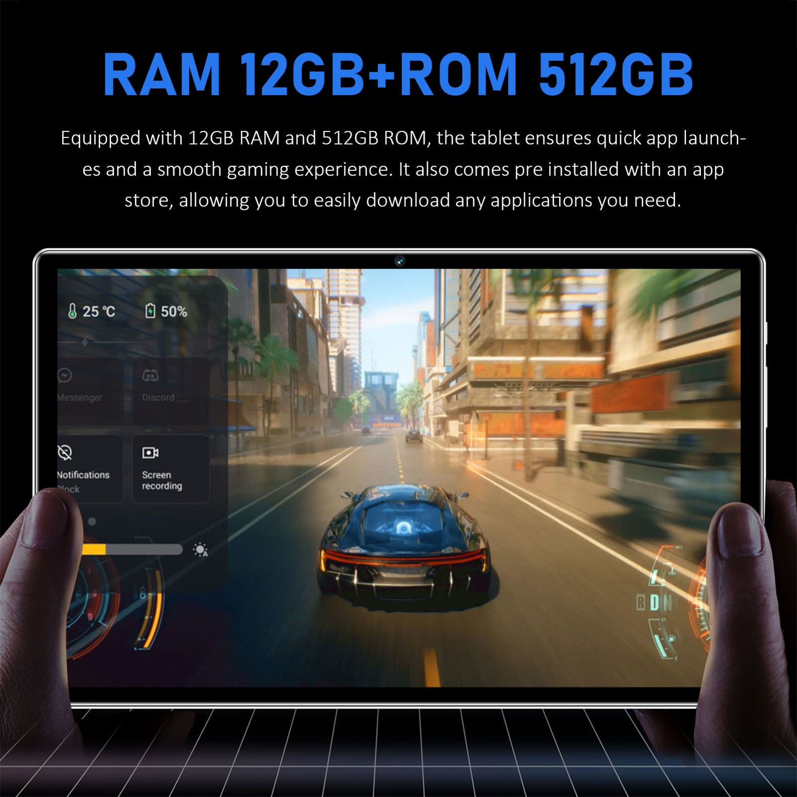 10.1 Inch 5G Tablet 12GB RAM 512GB ROM 8MP 13MP Cameras With Touch Pen D4r3