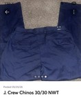 Bowery Men’s Navy Solid Dress Pants 30/30 Regular Size Type Chino Pants — photo 3