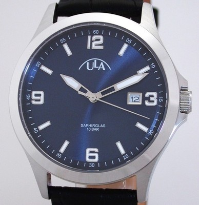 Sportliche ULA STEEL / SAPHIRGLAS 39 mm Herrenuhr 10 ATM WR