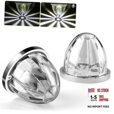 2Pcs Watermelon LED Strobe Constant Marker Lights Dual Function 2 Pack White