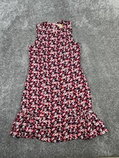 Michael Kors Dress Womens 4 Red Pink Blue Floral Bodycon