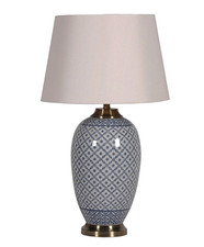 COACH HOUSE Lattice Patterned Jar Lamp with Shade