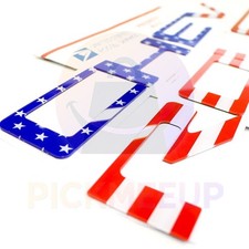 For Silverado 1500 2500hd Usa Flag Tailgate Letters Sticker Insert Emblems 19-26