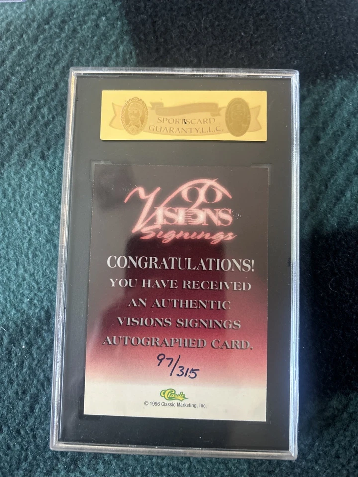 1996 classic Mark Martin auto 97/315 SGC 88 Nm-mt - Image 2 of 2