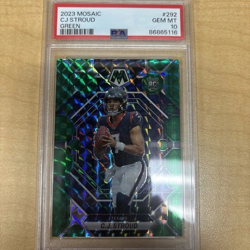 2023 Panini Mosaic - Rookies C.J. Stroud #292 Green Mosaic Prizm (RC)