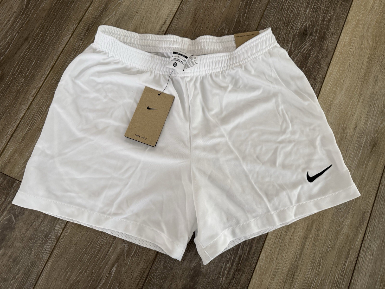 Women's Nike Athletic Soccer Slim Fit Performance Gear Shorts White Small DH8310