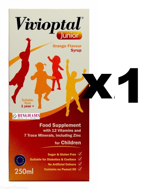 2 X 250ml Vivioptal Junior Orange Flavour Syrup UK Stock for sale
