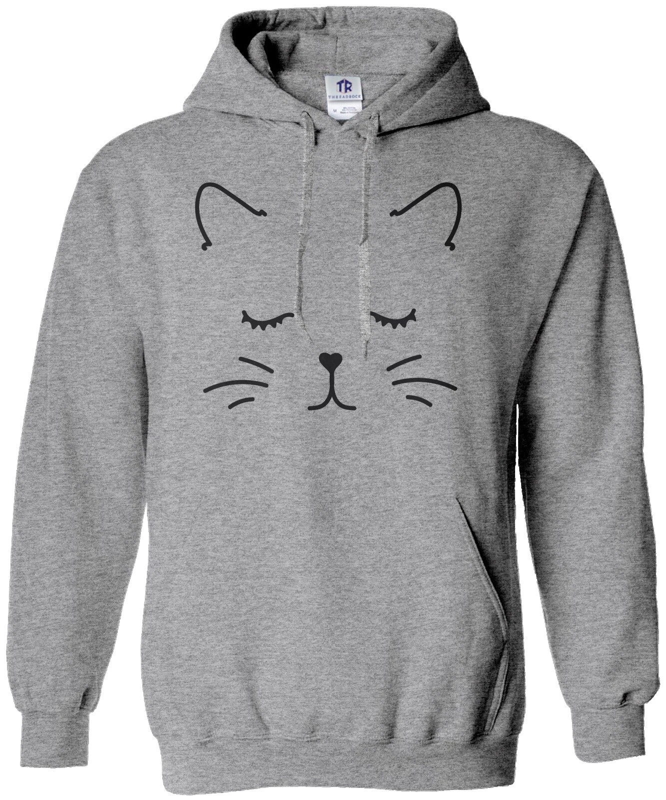 Cat Cotton Blend Hoodies & Sweatshirts for Women