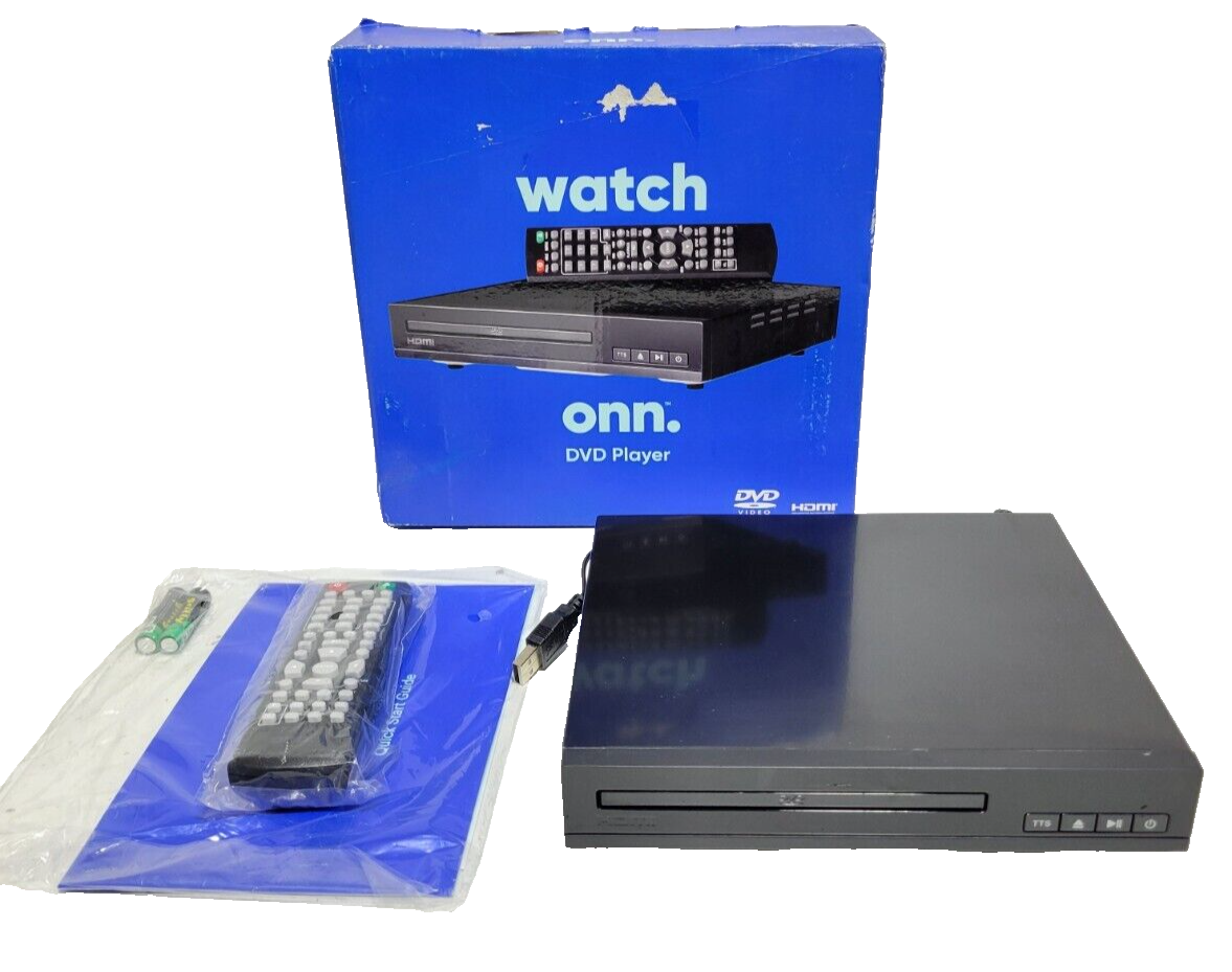 ONN HDMI DVD PLAYER W/TTS 100008761 WATCH ,DVD / HDMI - NEW