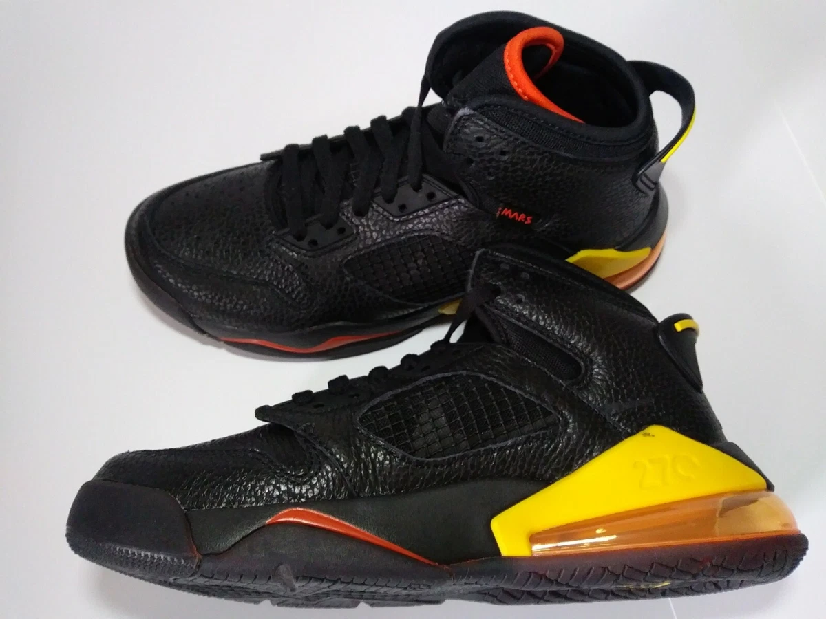 Nike Jordan Mars 270 Youth Sneakers Black Orange Yellow BQ6508 009