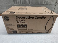 24 Pack GE Decorative Candelabra Light Bulbs LED B10C Daylight 5w Usage Nondimma