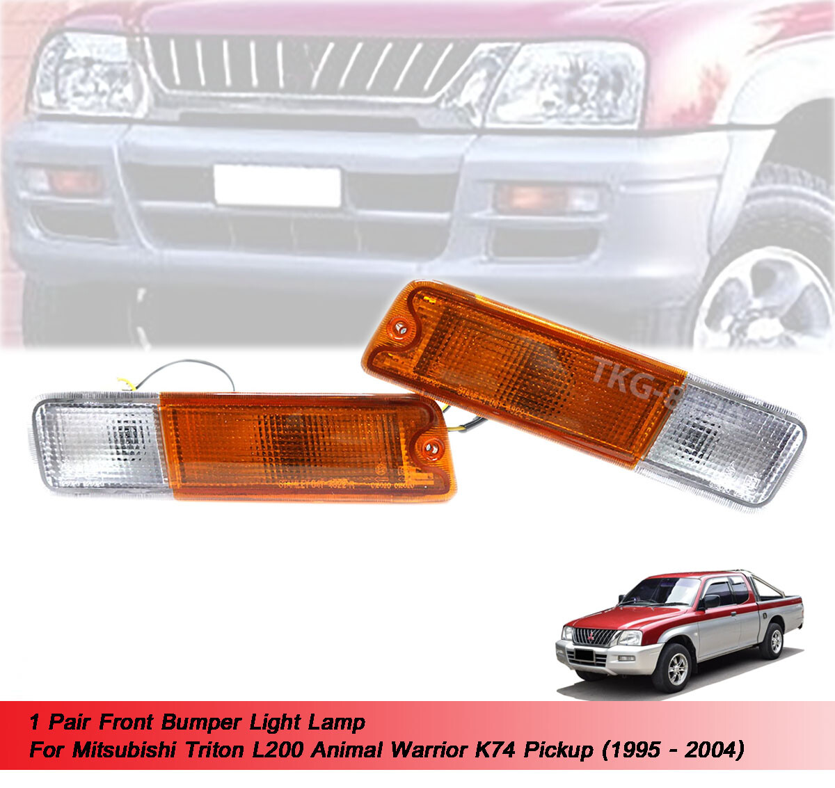 Front Bumper Light Lamp For Mitsubishi L200 Animal Warrior 1995