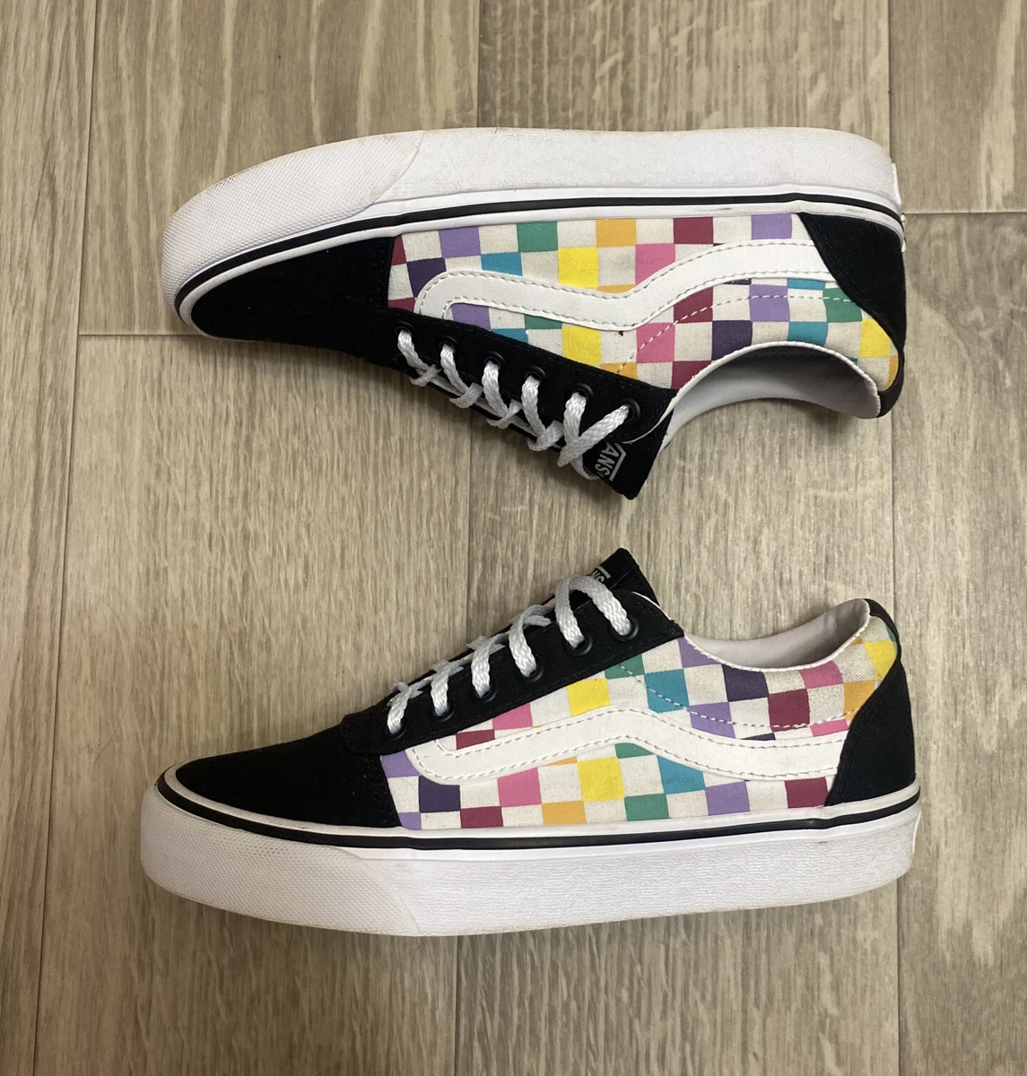 Low top hotsell rainbow vans
