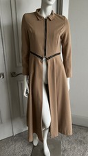 Wind Womens Brown Long Sleeve Convertible Zip Long Jacket Coat Sz S