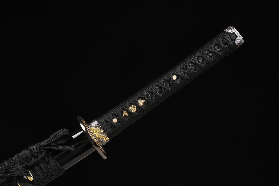 Handmade Black Blade Japanese Samurai Katana Sword 1095 High Carbon Steel Sharp - Image 4 of 4