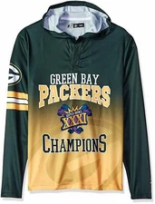 Forever Collectibles NFL Men's Green Bay Packers Super Bowl Champions Hooded Tee